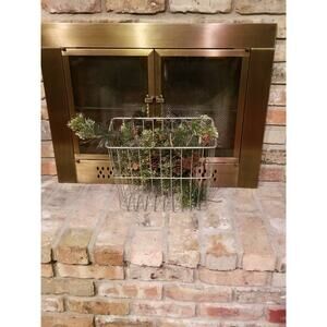 Vintage Bicycle Basket, Wire Side Saddle, Industrial Country Decor, Shabby Chic